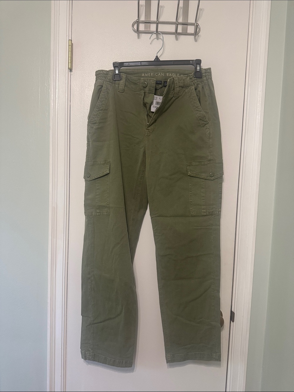 American Eagle Outfitters Olive Wide-Leg Cargo Pants